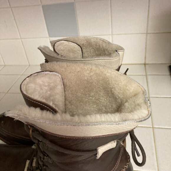 GORDON RUSH SHEARLING ITALIAN BOOTS 10.5 M